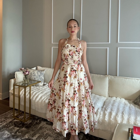 Sea New York Cream and Red Floral Maxi Dress - Picture 4 of 6